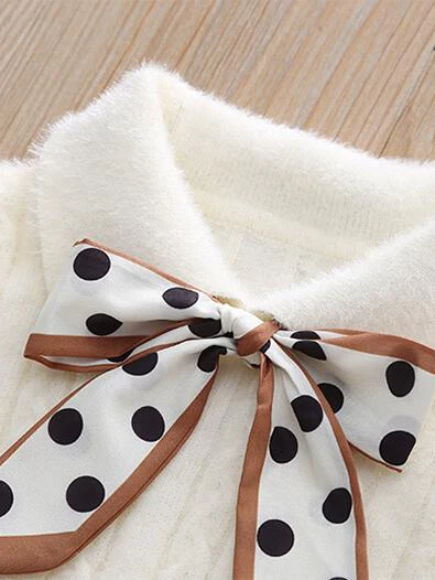 Dots and Bows Wool Sweater Dress - Image 11