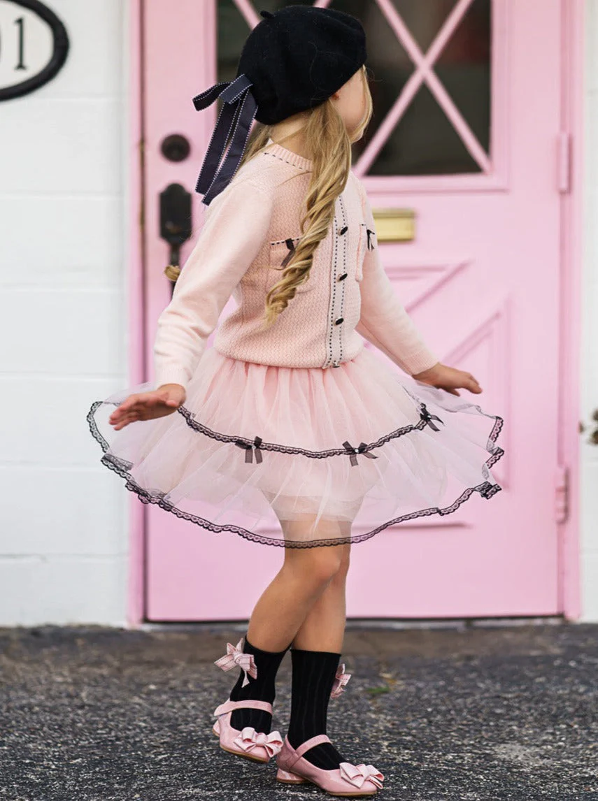 Bows and Tulle Sweater and Tutu Skirt Set - Image 7