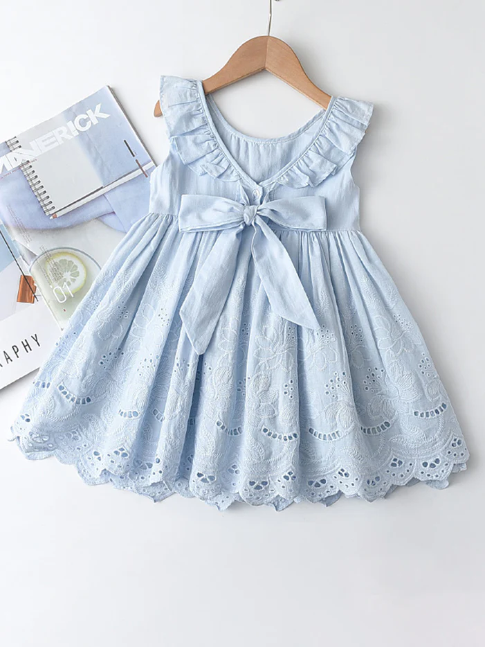 Breezy Baby Doll Eyelet Ruffle Dress - Image 4