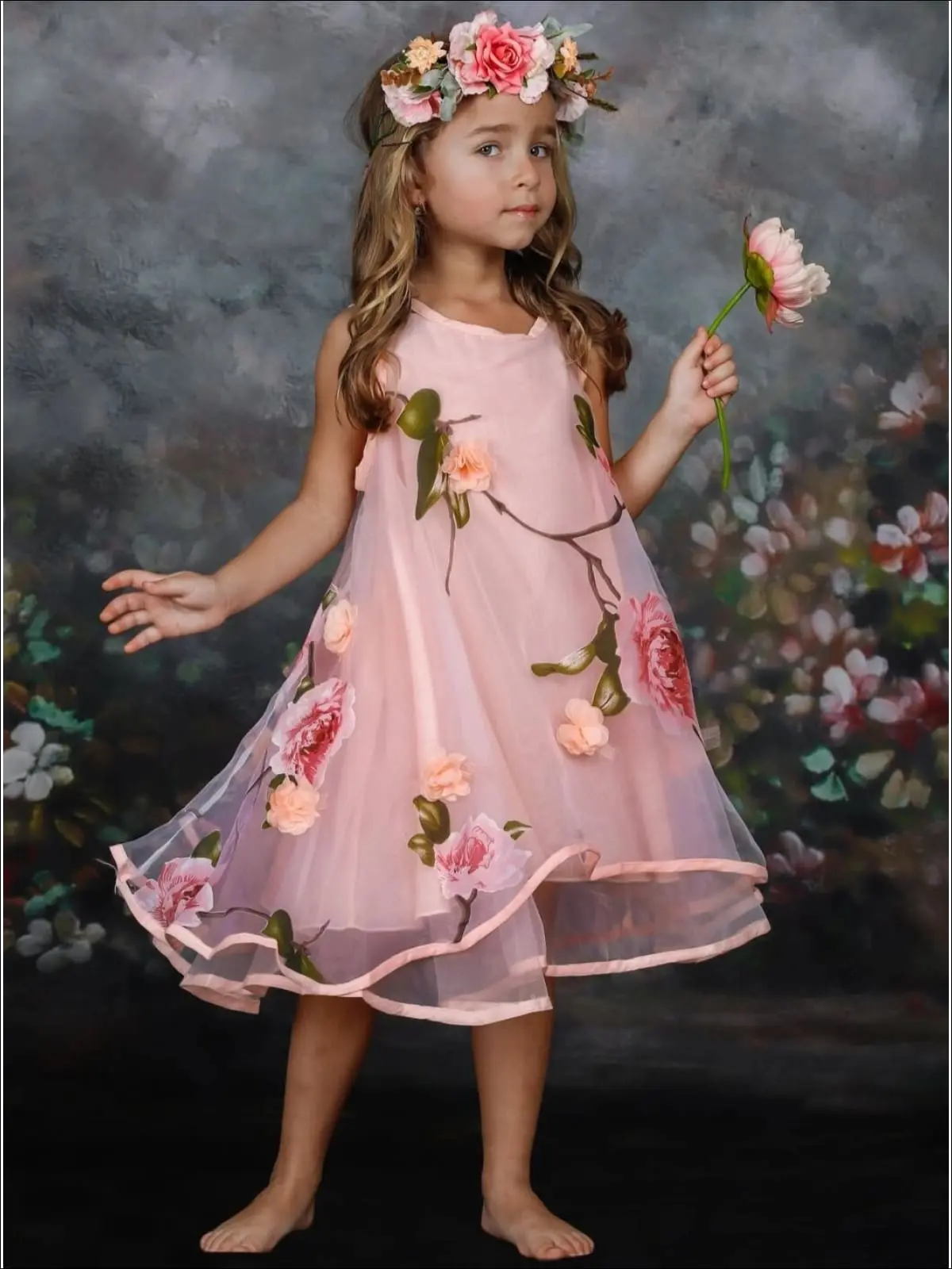 Spring Dreams Flower Lace Party Dress - Image 6