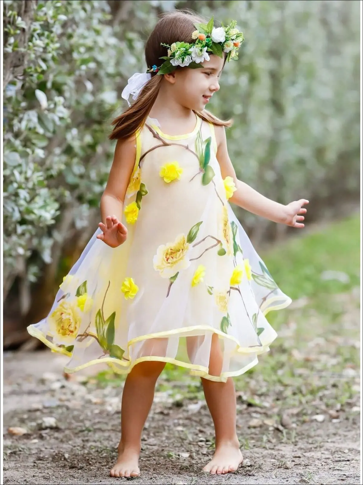 Spring Dreams Flower Lace Party Dress - Image 9