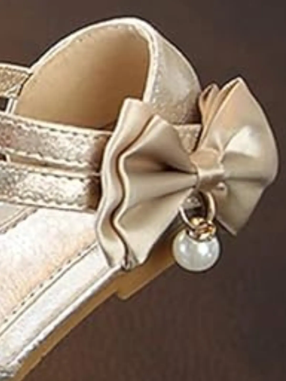 Gold Sequin Ballerina Flats By Liv and Mia - Image 4