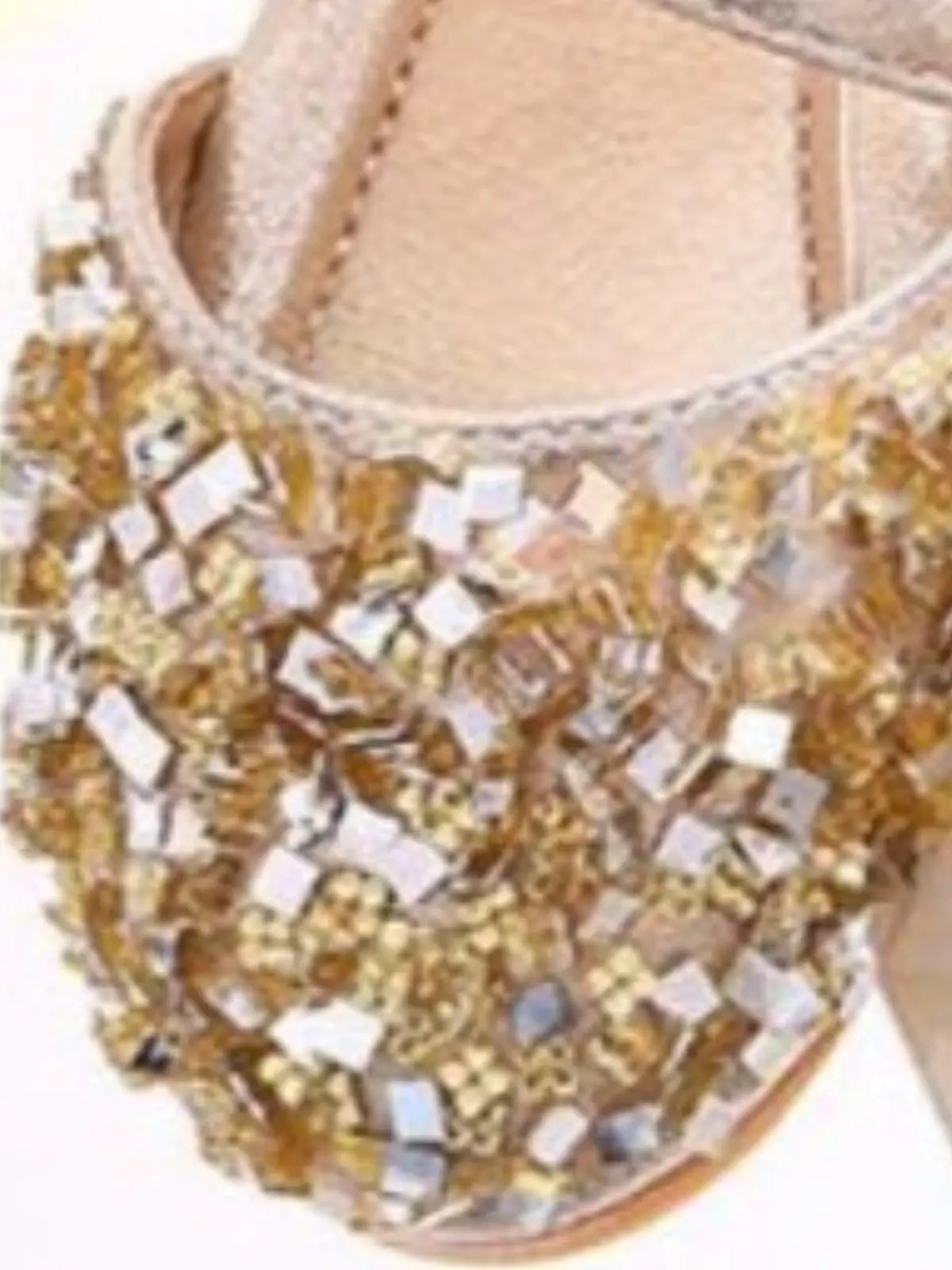 Gold Sequin Ballerina Flats By Liv and Mia - Image 6