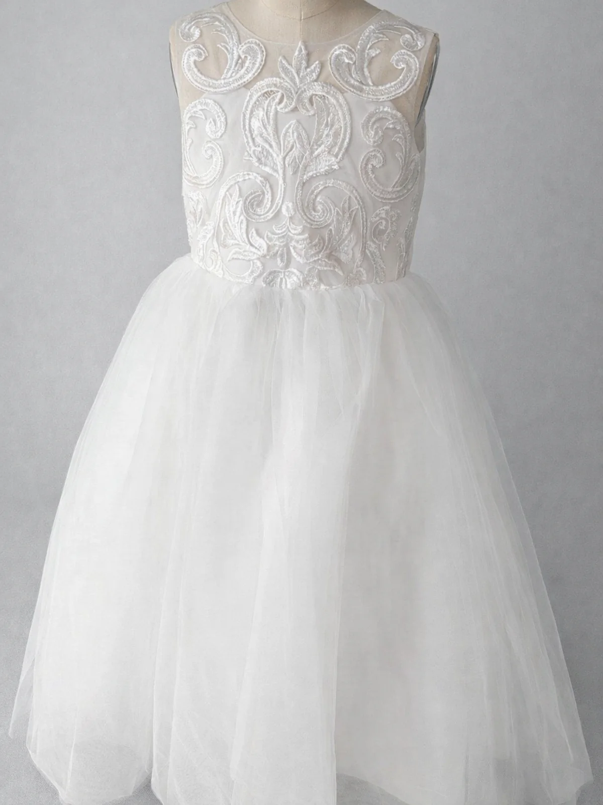 Gala Night Lacey Train Tulle Communion Gown - Image 3