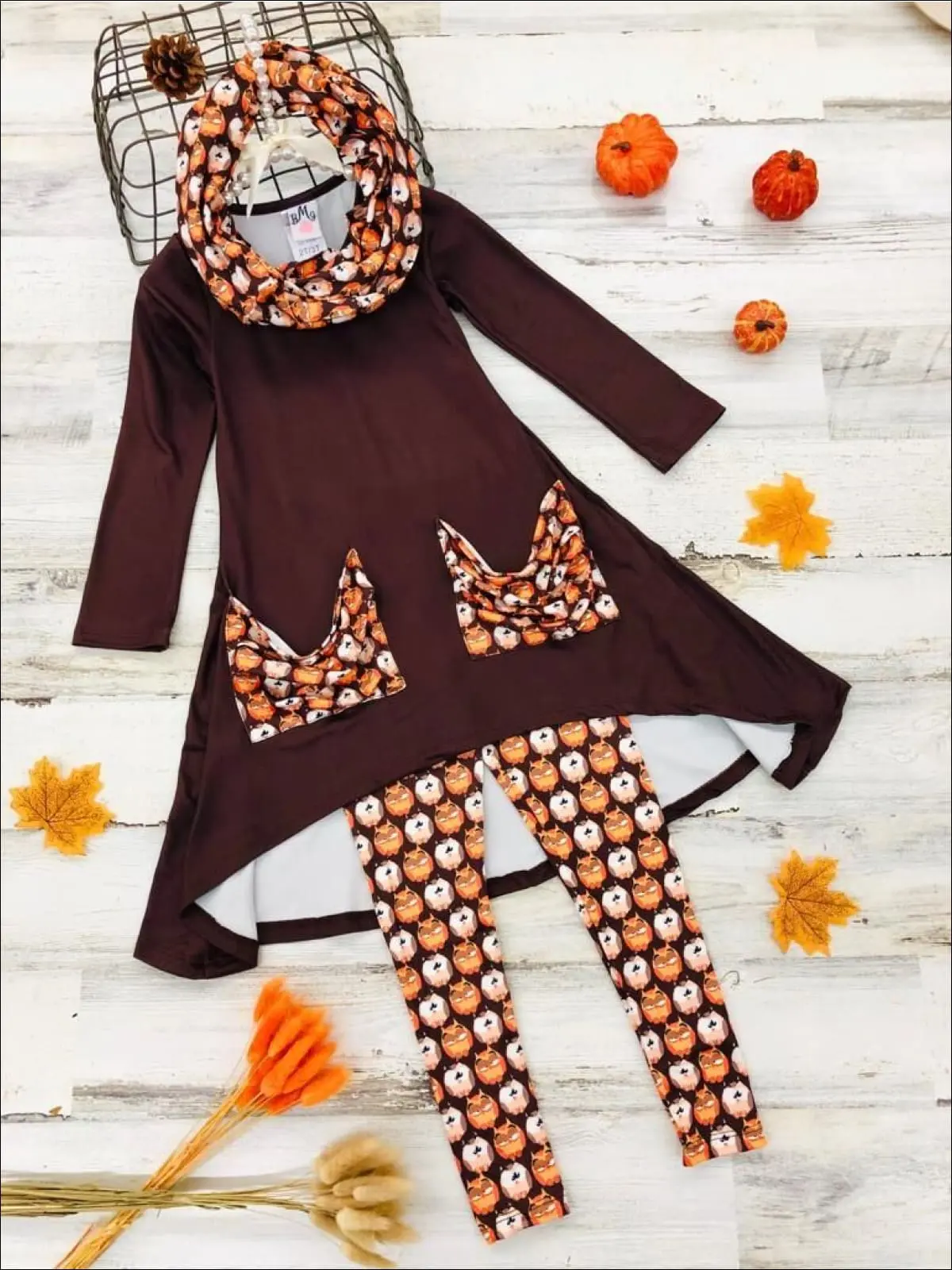 Furry Friends Slouch Pocket Tunic, Scarf and Legging Set - Image 8