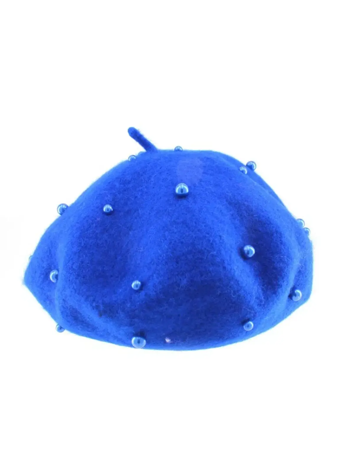 Parisian Chic Blue Pearl Beret - Image 3
