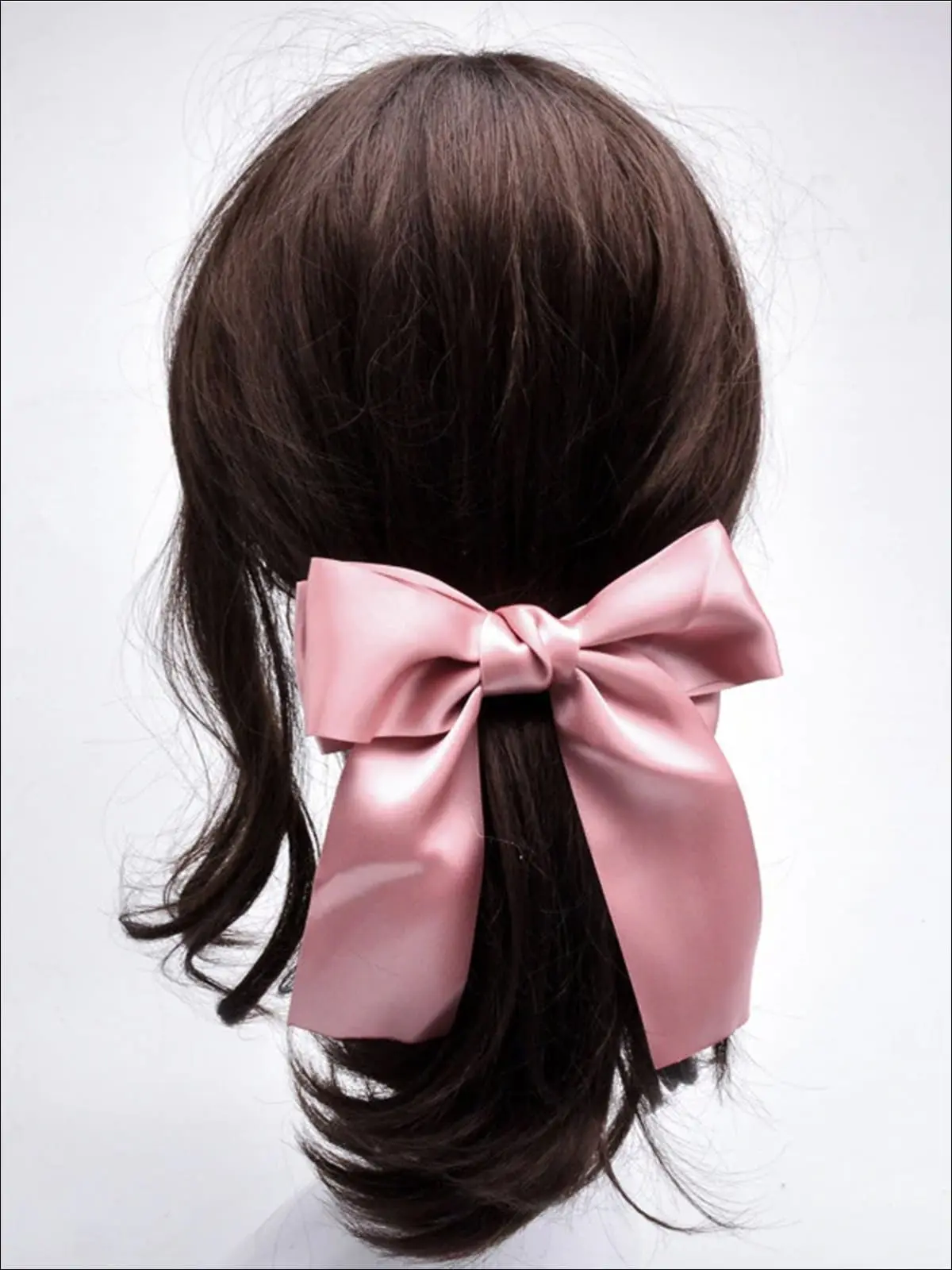 Girls Satin Large Bow Hair Clip - Image 10
