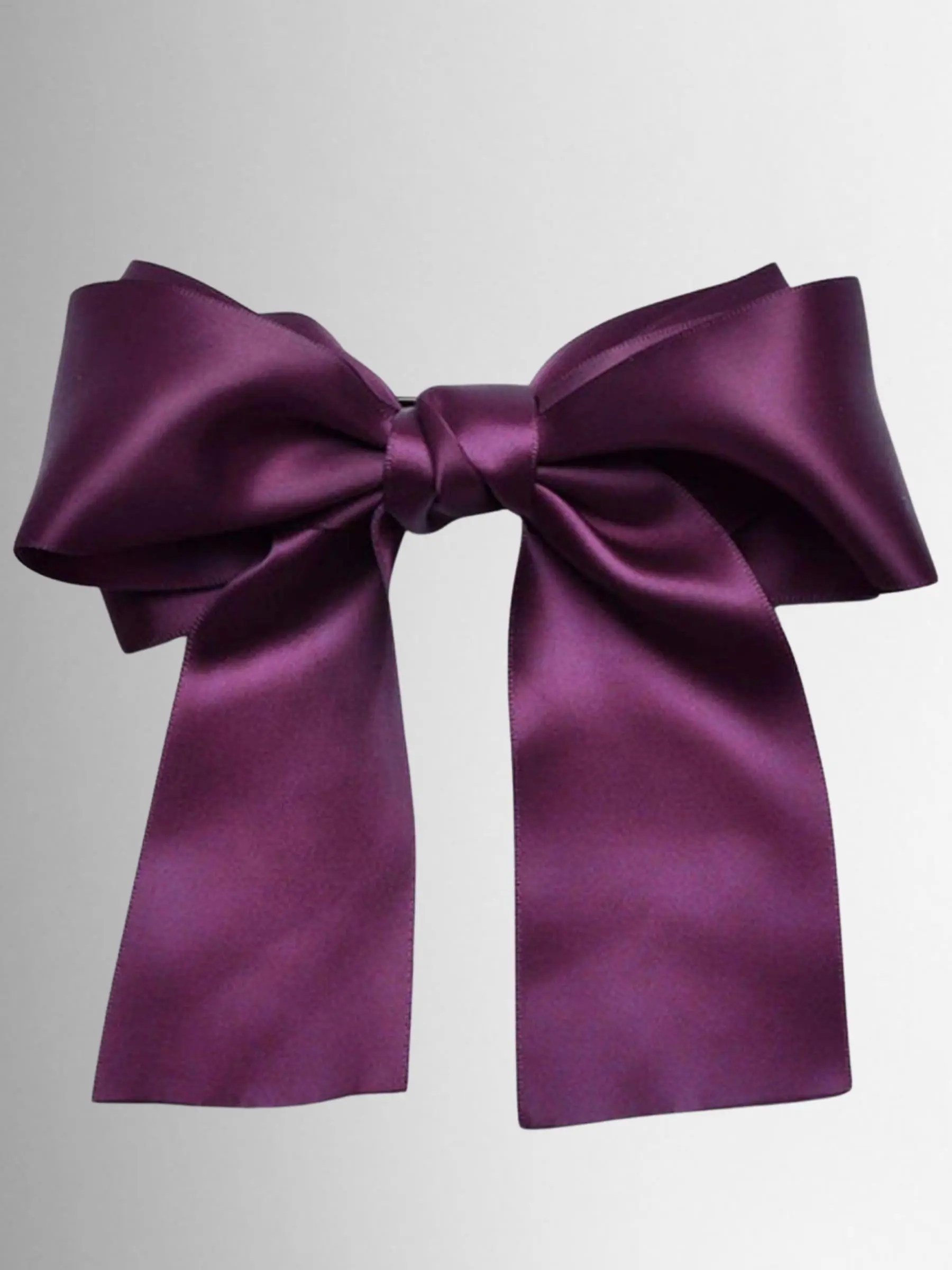 Girls Satin Large Bow Hair Clip - Image 3