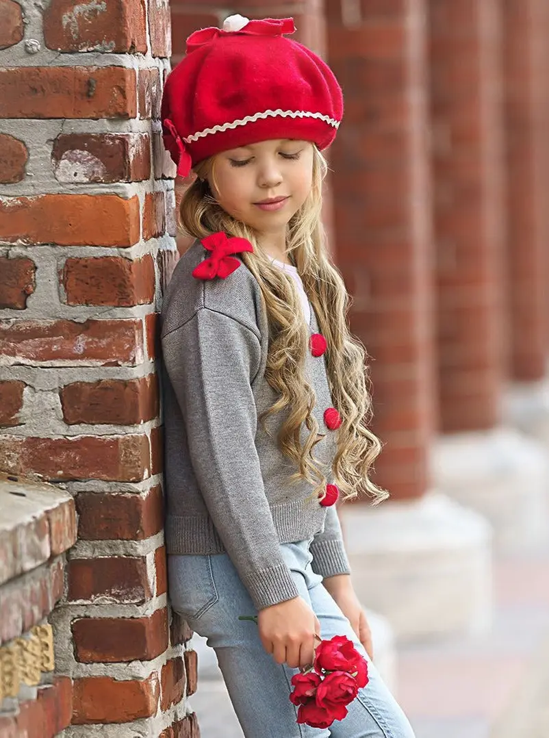 Bowed Beauty V Neck Cardigan - Image 3