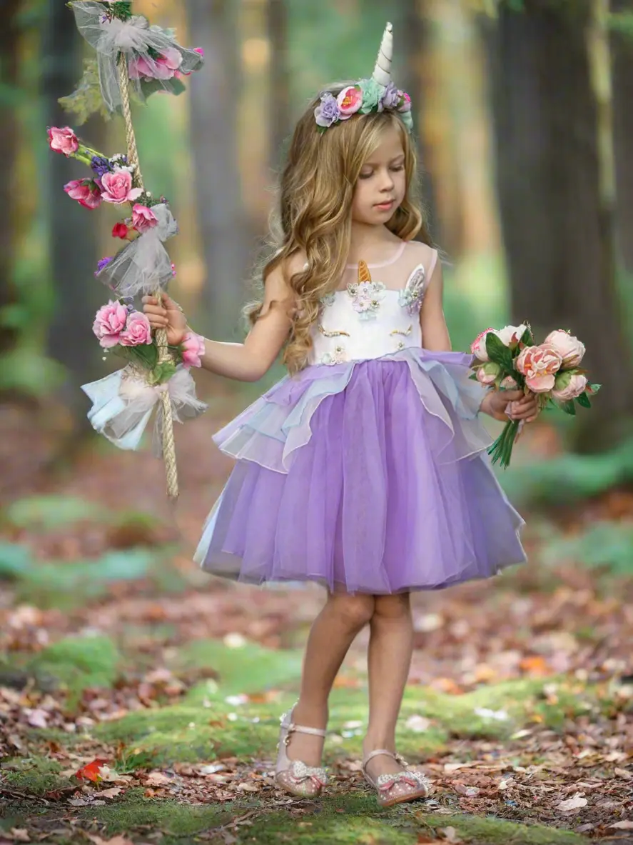 Sweet Unicorn Magic Party Tutu Dress Costume - Image 11