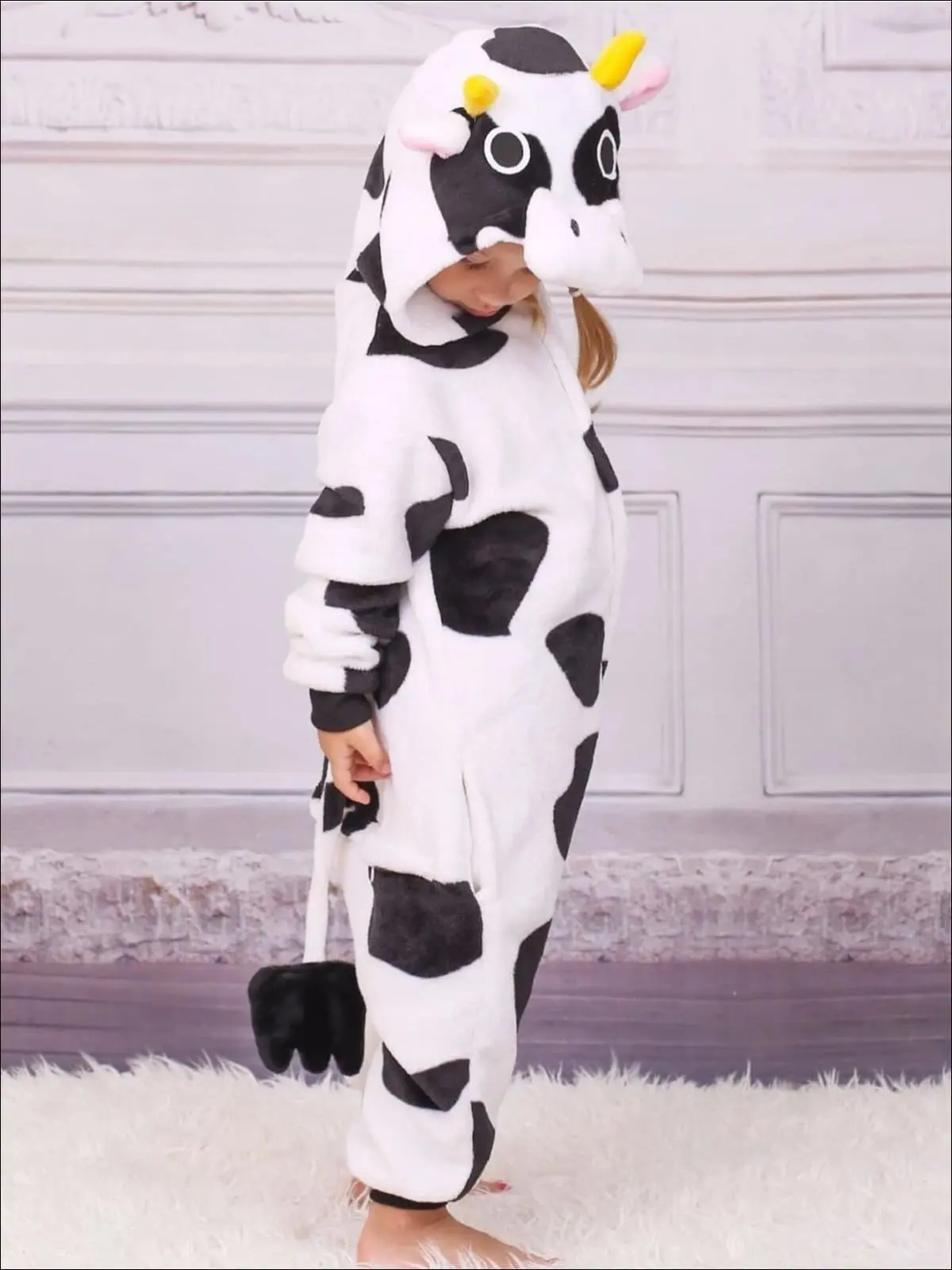 Over The Moon Cow Hooded Onesie Pajamas - Image 3