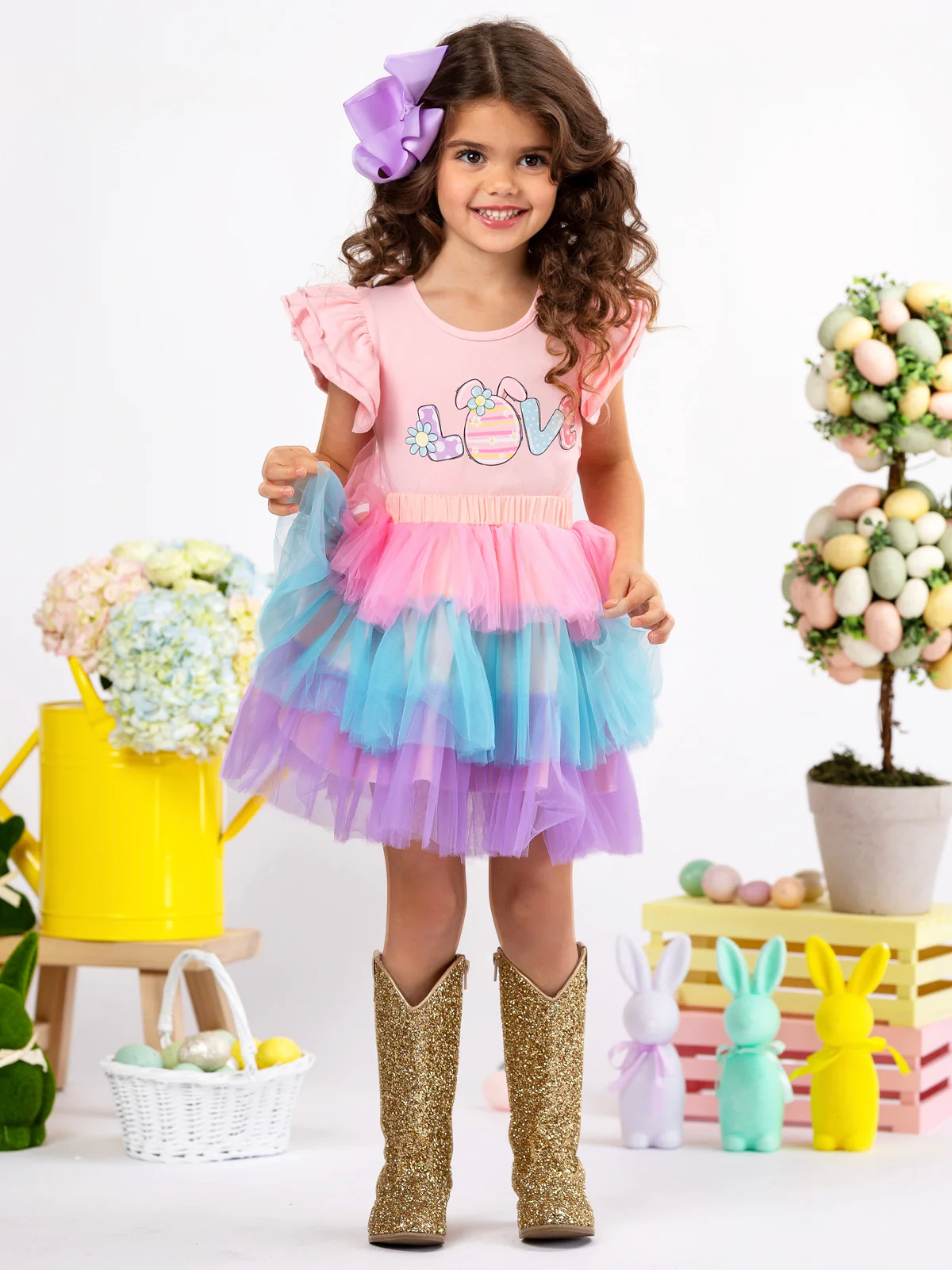 Love Easter Egg Top and Tutu Skirt Set - Image 6
