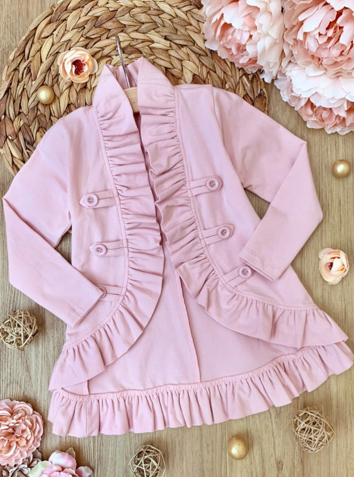 Mommy and Me Bestie Blazer Ruffle Cardigan - Image 3
