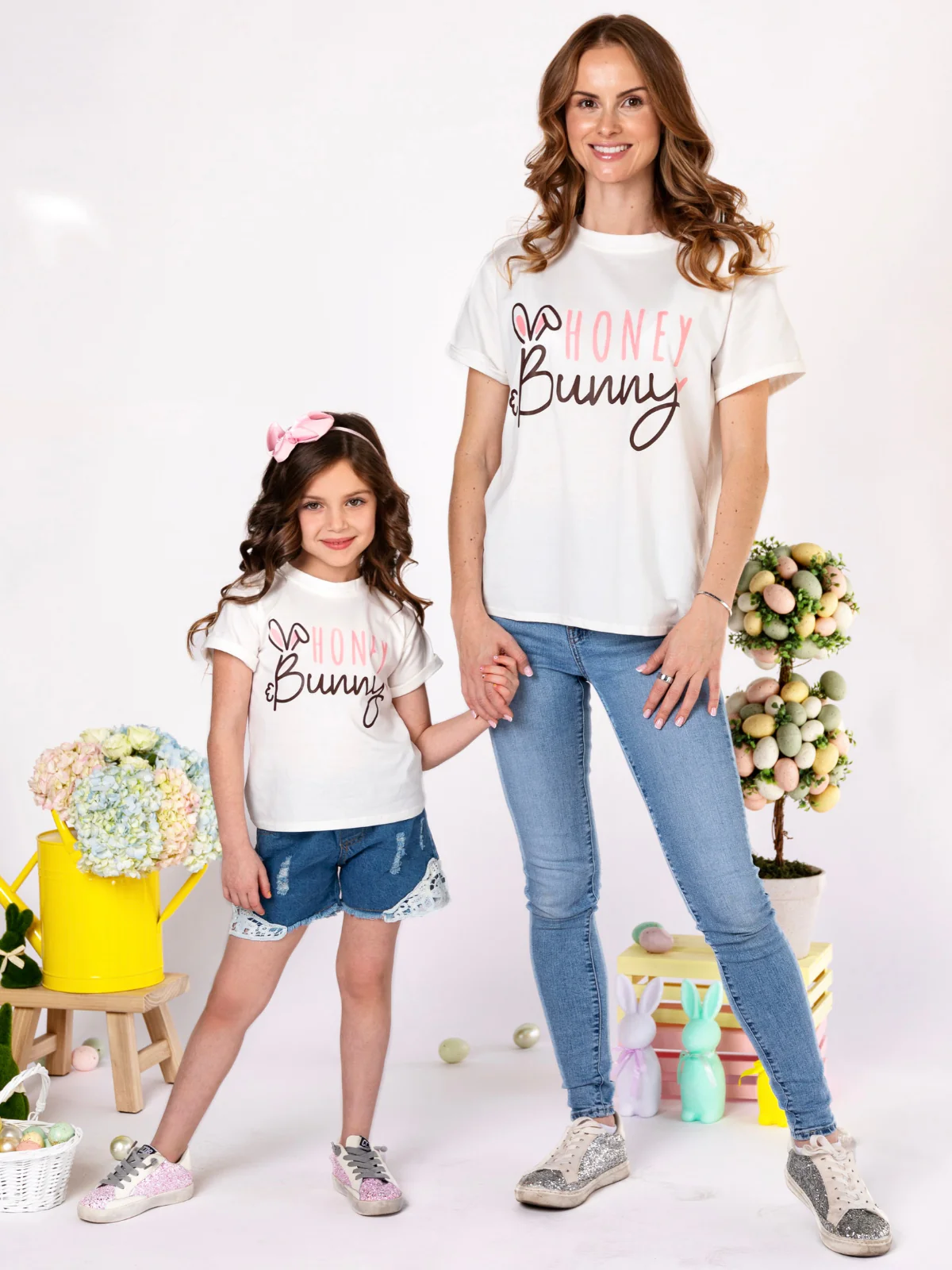 Mommy & Me Honey Bunny Easter Graphic Tee - Image 4