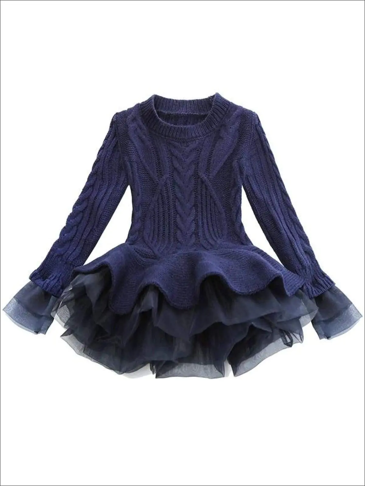 Cute As Pie Autumn Cable Knit Tutu Sweater - Image 5